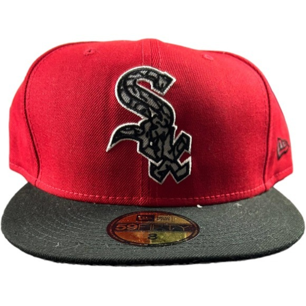 Chicago White Sox New Era Shoe Hook 59Fifty Hat Size 8 Red & Black